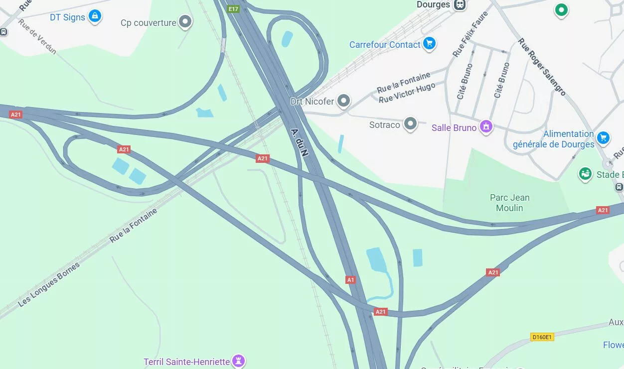 Dourges : des travaux de nuit entre l’A1 et l’A21